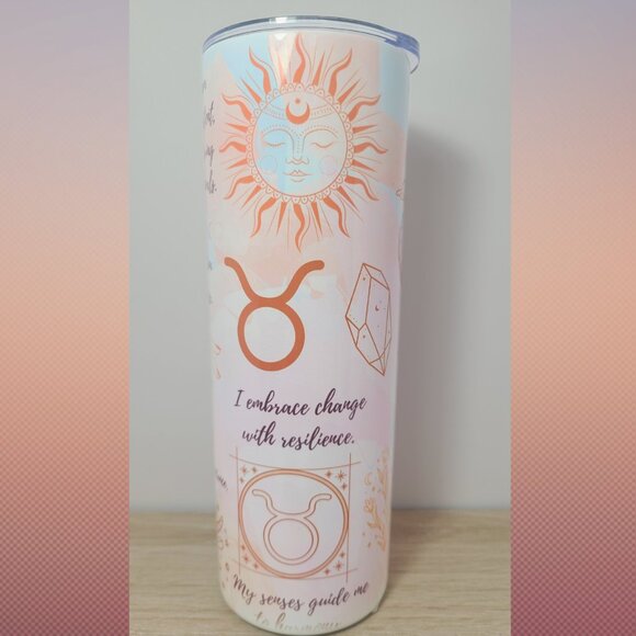 Taurus Zodiac 20 oz Tumbler & Bookmark Gift Bundle - Picture 6 of 10